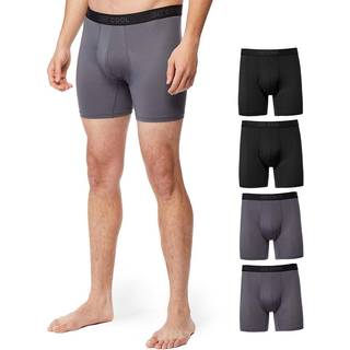 32 grader herre 4-pakke aktiv mesh Quick Dry Performance Boxer Brief 2 Black2 Charcoal