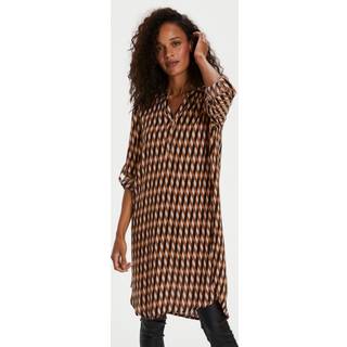 Kaffe Kamarana Shirt Dress Dresses 10551803 Candy Pink/Thrush Braid Print (44)