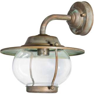 Moretti Luce Udendørs væglampe Betulle, dæmpbar, Bronze/messing, Messing, Antik