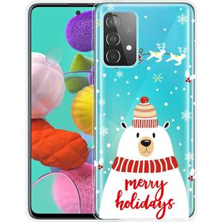 Samsung Galaxy A53 (5G) TPU Plast Julecover - Merry Christmas - Isbjørn