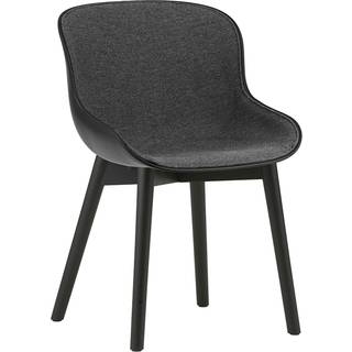 Normann Copenhagen Hyg Stol Betrukket Forside Melange / Sort Egetræ - Stole Uld Mørkegrå - 605075