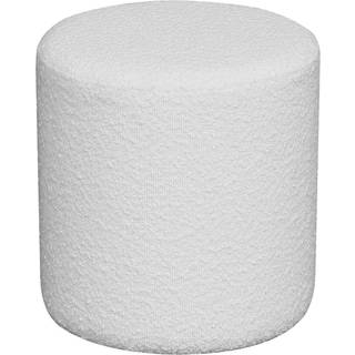 Ejby puf i bouclé, hvid, Ø34 x 36 cm