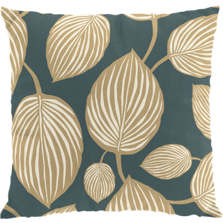Arvidssons Textil Lyckans blad pudebetræk 45x45 cm Turkis