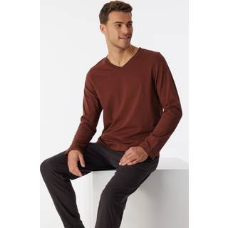 Schiesser Mix Plus Relax Long Sleeve Sweatshirt - Wine red - 54
