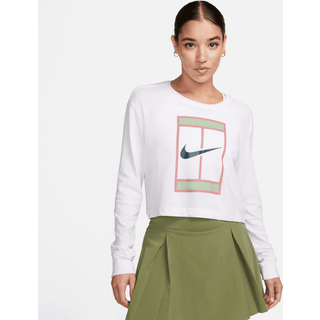 Nike Dame Dri-FIT Slam Langærmet Crop-T-shirt