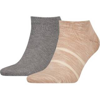 Tommy Hilfiger 2-pak Men Slub Sneaker Socks - Beige - Str 43/46 * Kampagne *