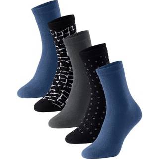 Schiesser 5-pak Women Blue Bird Socks - Navy-2 - Str 35/38 * Kampagne *