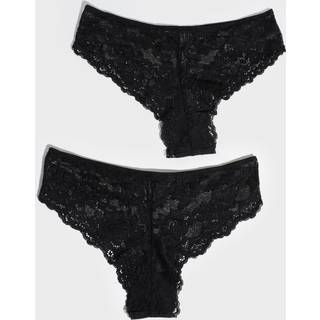 Pieces - Sort - Pclina Lace Wide Brief 2-Pack Noos - X-Small