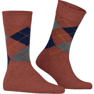 Burlington Dundee Socks - Orange/Darkblu - Str 40/46