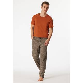 Schiesser Mix Plus Relax Long Pants - Brown patt - 58