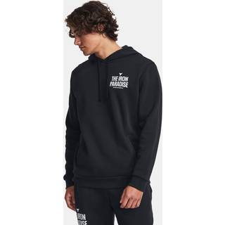 Sweatshirt med hætte Under Armour Pjt Rock Rival Fleece Hoodie-BLK 1380107-001 Størrelse XS
