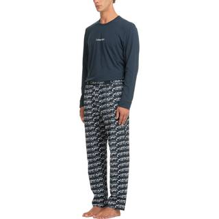 Calvin Klein Modern Structure Sleep Pant Set - Navy pattern - Large