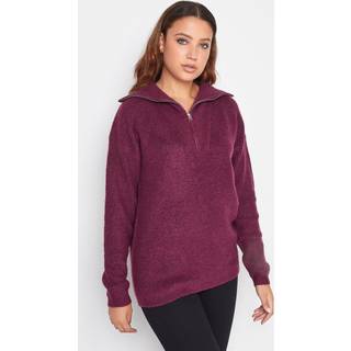 Long Tall Sally Long Tall Sally Purple Front Funnel Neck Jumper