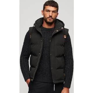Superdry Superdry Jet Black Everest Hooded Puffer Gilet