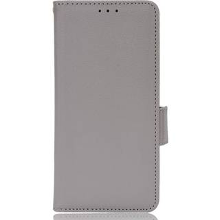 TCL 20L PU Litchi Læder Flip Cover m. Pung - Grå