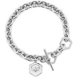 Olivia Burton Silver Bee and Honeycomb Toggle Bracelet - Silver - 20.5cm