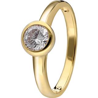 trendor 41632 Damenring 925 Silber Goldplattiert Zirkonia-Ring