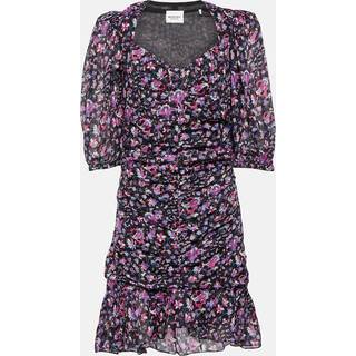 Marant Etoile Lunesa ruched printed cotton minidress - multicoloured - XXS