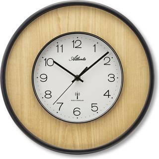 Atlanta 4540/30 Funk-Wanduhr Schwarz/Beige