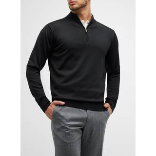 Peter Millar Autumn Crest 1/4 Zip Knitwear in Black | Canali - S