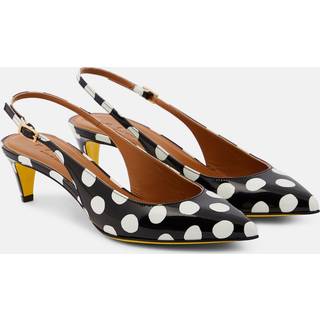 Marni Polka-dot patent leather slingback pumps - multicoloured - EU 37