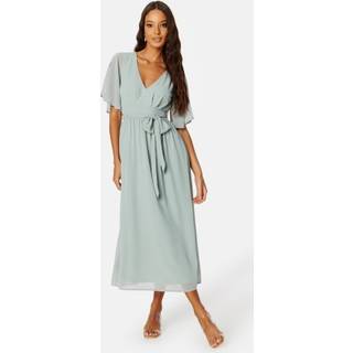 Bubbleroom Occasion Butterfly Sleeve Midi Dress Dusty green 40