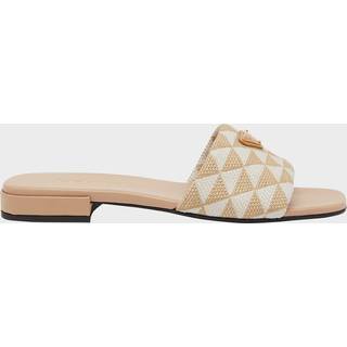 Prada Geometric jacquard sandals - beige - EU 36