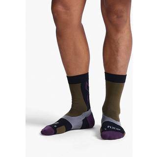 2XU Vectr Light Cushion Crew Sock Flint/Hortensia, S
