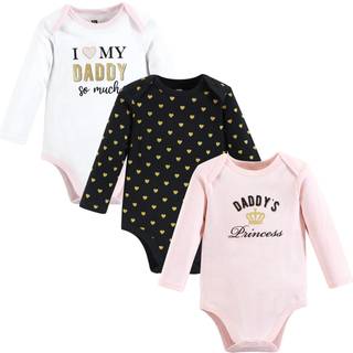 Hudson baby unisex baby bomuld lang?rmet bodysuits daddys prinsesse 9-12 m?neder