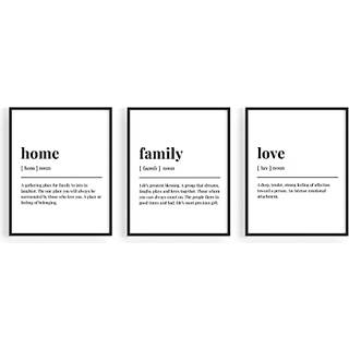 Haus og nuancer familie citerer v?gkunst k?rlighed billede indretning sort / hvid billeder til familie v?g kunst sort og hvid v?gkunst til sovev?