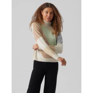 Vero Moda dame strik VMDOFFY - Birch W. TOBACCO BROWN + RESEDA + IRISH CREAM + LG - XS