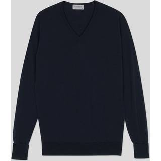 John Smedley Bobby Extra Fine Merino V-Neck Pullover Midnight