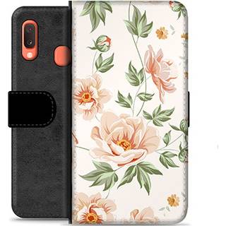 Samsung Galaxy A20e Premium Flip Cover med Pung - Floral