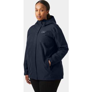 Helly Hansen Seven J Plus, regnjakke, dame, plus size, navy