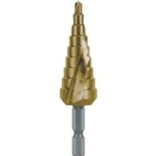 Trappebor HSS-TiN 1/4" 6kt.skaft str.1 4,0-20,0mm