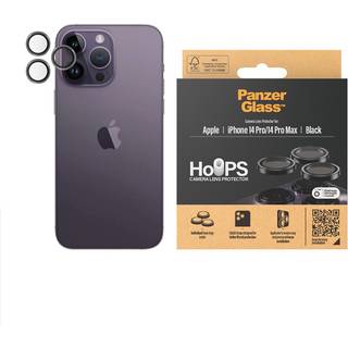 iPhone 14 Pro / 14 Pro Max PanzerGlass Hoops - Kamerabeskyttelsesglas - Gennemsigtig / Sort