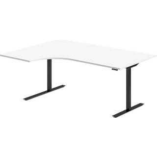 Hæve-sænkebord DNA, Hvid 1800x1200 mm Venstre 2-ben/Sort