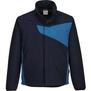 PW2 softshell jakke (2 lags) - Marine/Kongeblå (Størrelse: X-Large)