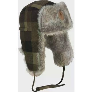 Pinewood Classic Checked Fur Vinterhue, grøn/sort-XL/2XL