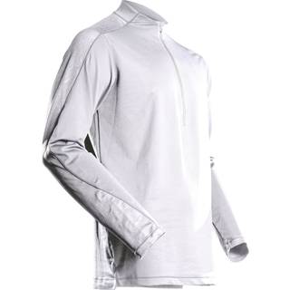 MASCOT® T-shirt, langærmet, med kort lynlås Hvid 22681-618-06 3XL