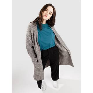NÜMPH - Nuzindi Long Cardigan - Storm Front Melange - XL - Grå - Knit