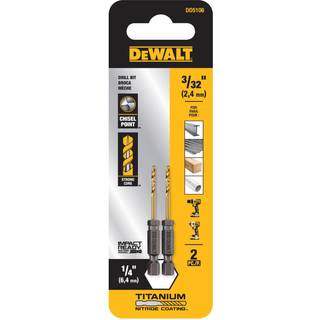 DEWALT 3/32IN TITANIUM NITRIDE COED BORRE BIT (DD5106)