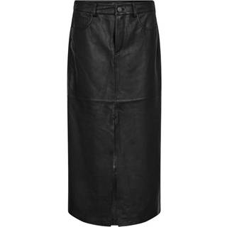 Co'couture Phoebecc Leather Slit Skirt Nederdele 34074 Black (XSMALL)