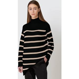 DaytonBZKylie knit - Black w. sand stripe
