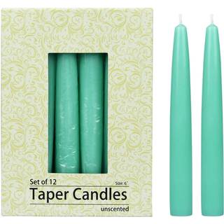 Zest-stearinlys 12-delt koniske stearinlys 6-tommer Aqua