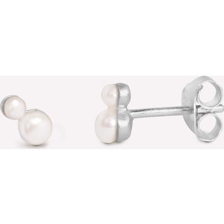 Pearl Double Sterling Sølv Ørestikker fra byBiehl med Ferskvandsperler