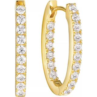 Sif Jakobs Ellisse Piccolo Øreringe 18 kt. Forgyldt Sølv SJ-E2312-CZ-YG - Dame - 925 Sterling Silver