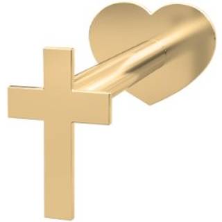 Nordahl Andersen Labret Pierce52 Kors 14 Karat Guld Smykke