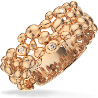Scrouples 14 Karat Rosaguld Ring med Diamanter 0,07 Carat W/SI