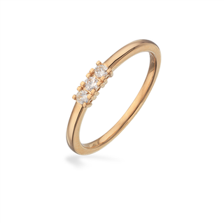 Kleopatra alliancering i 14kt. guld med 0,12ct brillanter
